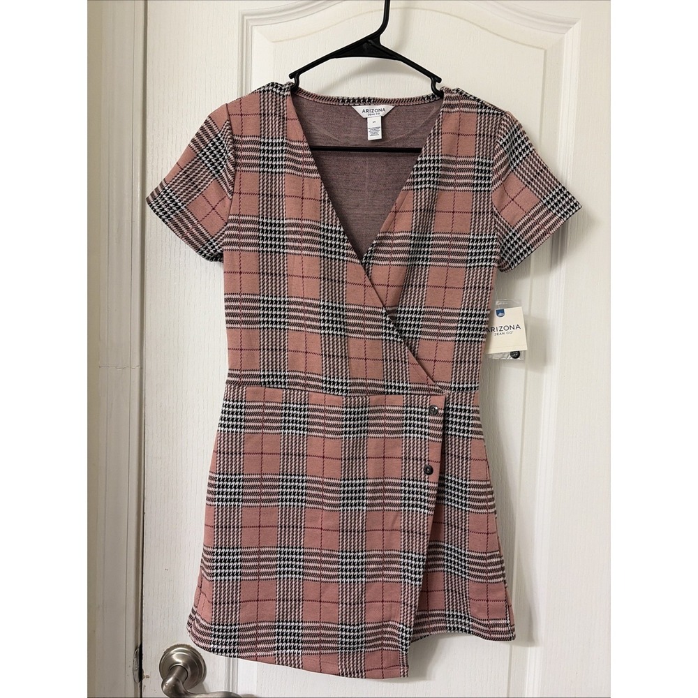 NWT Arizona Jean Co Pink Plaid Shorts Skort Clueless Dress XS Preppy